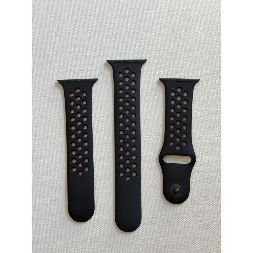 Genuine Apple Nike Sport Band 38mm Anthracite Black s/m m/l oem Watch Band - Picture 2 of 5